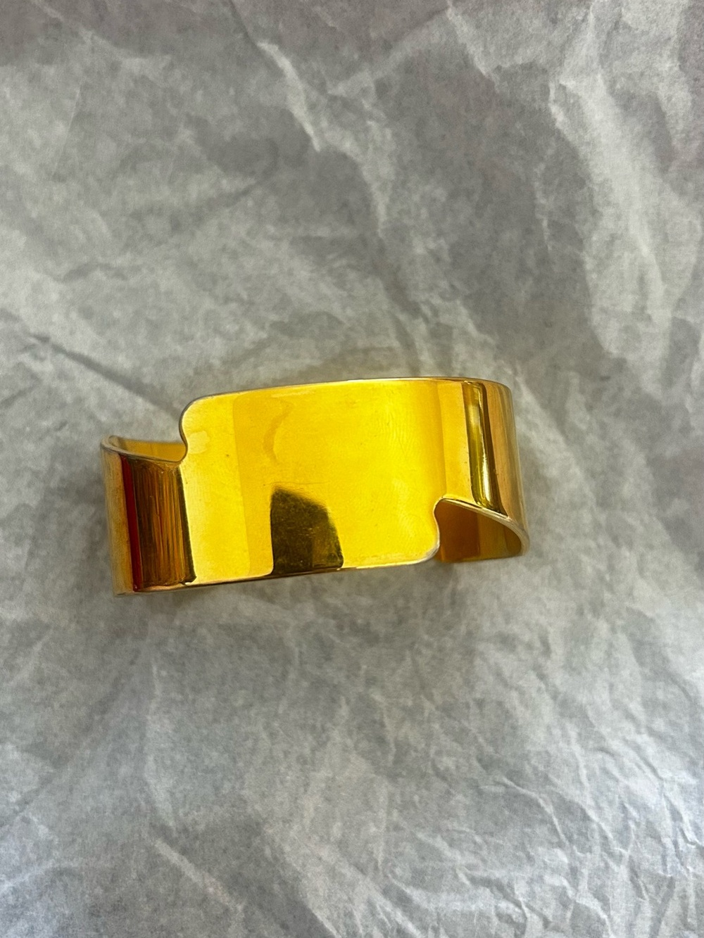 Vintage Gold-Tone Sculptural Cuff Bracelet - Women Accessories